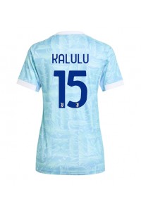 Juventus Pierre Kalulu #15 Jalkapallovaatteet Naisten Vieraspaita 2025-26 Lyhythihainen